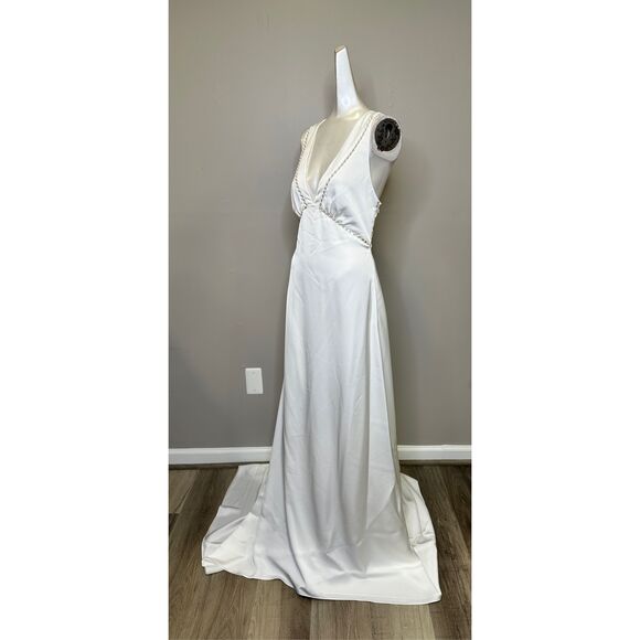 NWT Sachin & Babi Astor pearl-embellished gown Size 4 $1100 - Picture 6 of 13